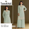 Tawakkal 1314 Heavy Chinon With Embroidery Work Top With Sharara Dupatta Wholesale In India